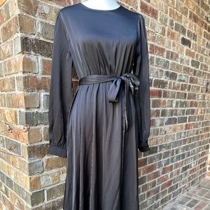 Satin long sleeve dress